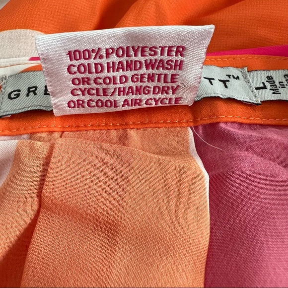 Gretchen Scott Panache  Maxi Dress Orange Pink Size L - Picture 7 of 7